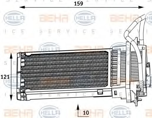 8FH 351 313-561 HELLA Heat Exchanger, interior heating
