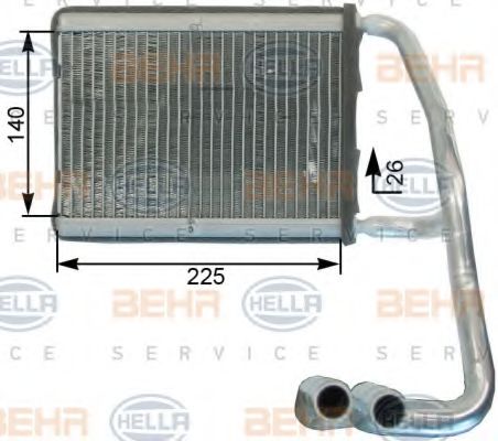 8FH 351 315-301 HELLA Heat Exchanger, interior heating