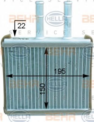 8FH 351 315-751 HELLA Heat Exchanger, interior heating