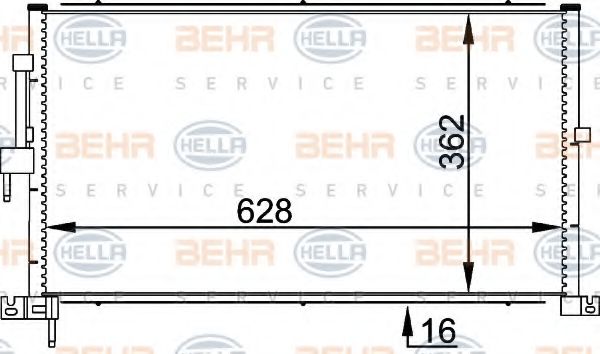 8FC 351 318-311 HELLA Condenser, air conditioning