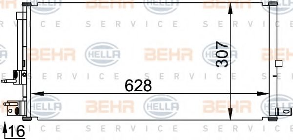 8FC 351 318-401 HELLA Condenser, air conditioning
