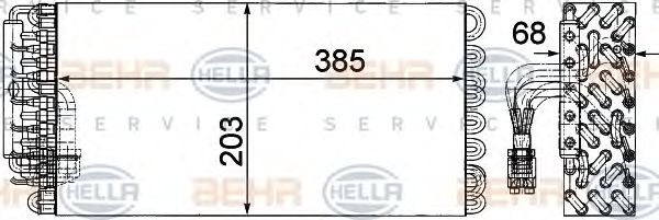 8FV 351 330-101 HELLA Evaporator, air conditioning