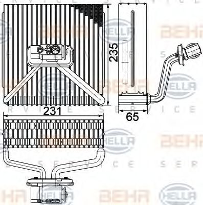 8FV 351 330-151 HELLA Air Conditioning Evaporator, air conditioning
