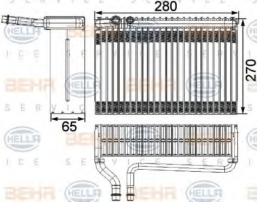 8FV 351 330-381 HELLA Evaporator, air conditioning