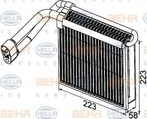8FV 351 330-761 HELLA Evaporator, air conditioning