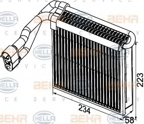 8FV 351 330-771 HELLA Evaporator, air conditioning
