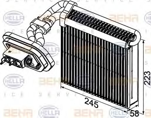 8FV 351 331-021 HELLA Evaporator, air conditioning