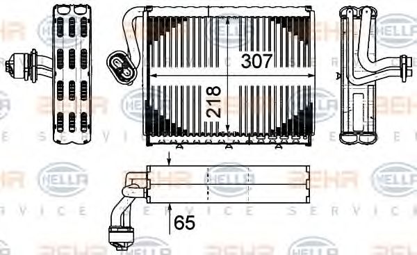 8FV 351 331-181 HELLA Evaporator, air conditioning