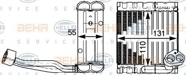 8FV 351 331-281 HELLA Evaporator, air conditioning
