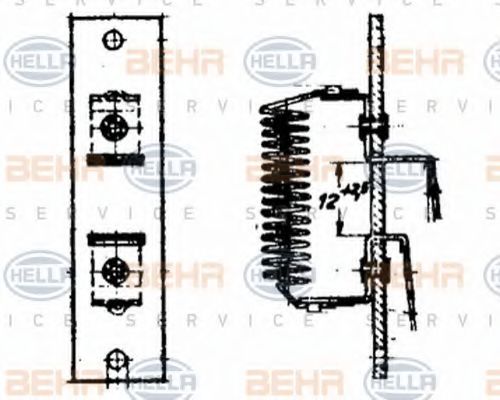 9ML 351 332-001 HELLA Resistor, interior blower