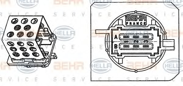 9ML 351 332-241 HELLA Resistor, interior blower