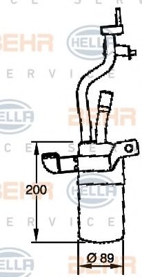 8FT 351 335-091 HELLA Dryer, air conditioning