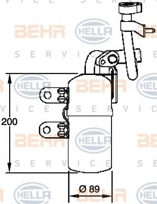 8FT 351 335-101 HELLA Dryer, air conditioning