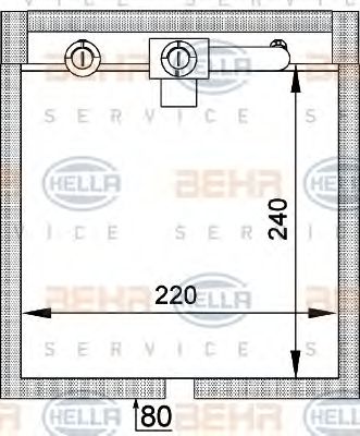 8FV 351 336-011 HELLA Evaporator, air conditioning