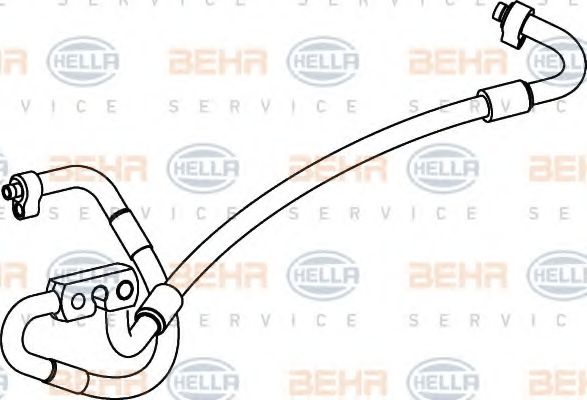 9GS 351 337-061 HELLA High-/Low Pressure Line, air conditioning