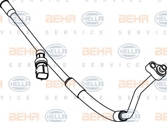 9GS 351 337-111 HELLA High-/Low Pressure Line, air conditioning