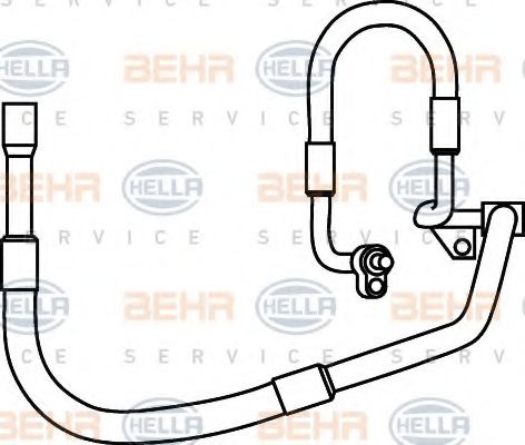 9GS 351 337-331 HELLA High Pressure Line, air conditioning