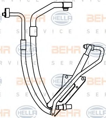 9GS 351 337-591 HELLA High Pressure Line, air conditioning