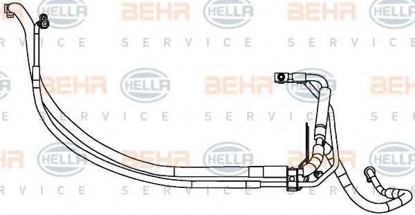 9GS 351 337-681 HELLA High-/Low Pressure Line, air conditioning