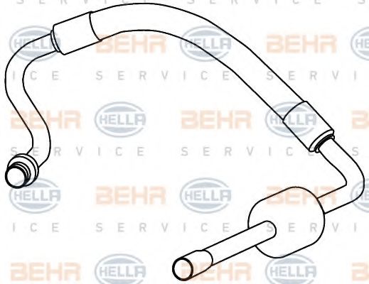 9GS 351 337-741 HELLA High-/Low Pressure Line, air conditioning