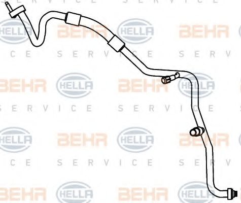 9GS 351 338-071 HELLA High-/Low Pressure Line, air conditioning