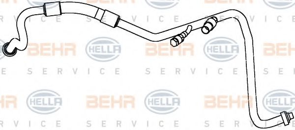 9GS 351 338-141 HELLA High-/Low Pressure Line, air conditioning