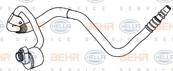 9GS 351 338-201 HELLA Low Pressure Line, air conditioning