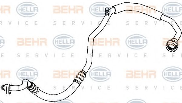 9GS 351 338-251 HELLA Low Pressure Line, air conditioning