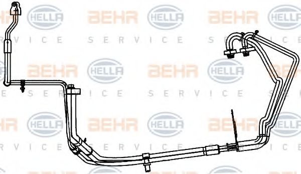 9GS 351 338-311 HELLA High-/Low Pressure Line, air conditioning