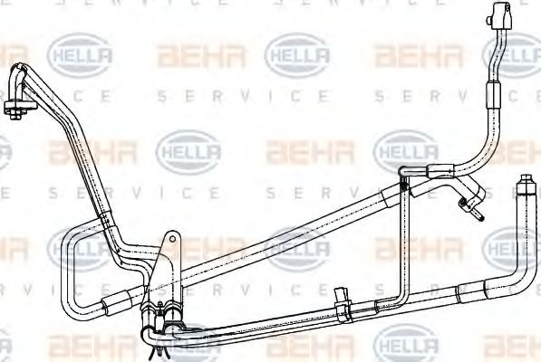 9GS 351 338-321 HELLA Air Conditioning High-/Low Pressure Line, air conditioning