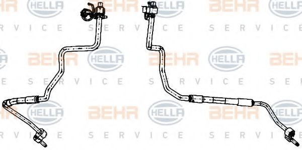 9GS 351 338-381 HELLA High Pressure Line, air conditioning