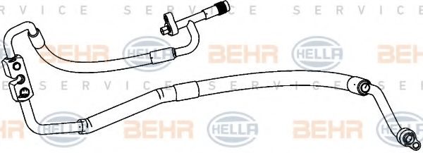 9GS 351 338-401 HELLA High-/Low Pressure Line, air conditioning