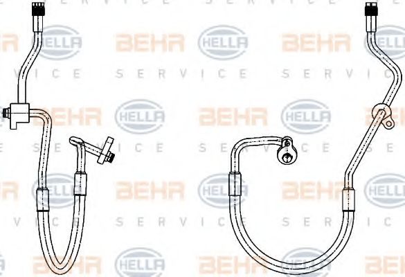 9GS 351 338-431 HELLA High Pressure Line, air conditioning