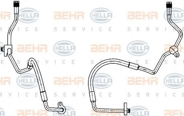 9GS 351 338-441 HELLA High Pressure Line, air conditioning
