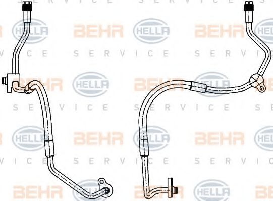 9GS 351 338-461 HELLA High Pressure Line, air conditioning