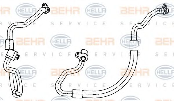 9GS 351 338-491 HELLA Low Pressure Line, air conditioning