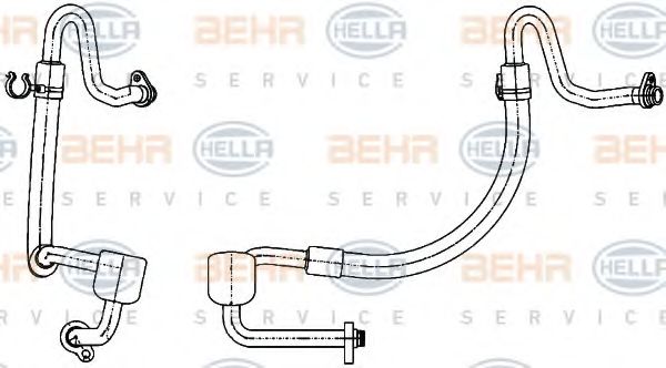 9GS 351 338-501 HELLA Low Pressure Line, air conditioning