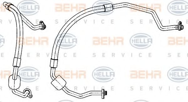 9GS 351 338-521 HELLA Low Pressure Line, air conditioning
