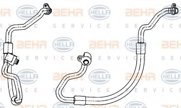 9GS 351 338-601 HELLA Low Pressure Line, air conditioning