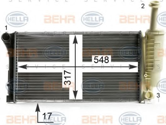 8MK 376 700-284 HELLA Cooling System Radiator, engine cooling