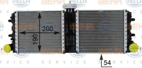 8MK 376 701-251 HELLA Radiator, engine cooling