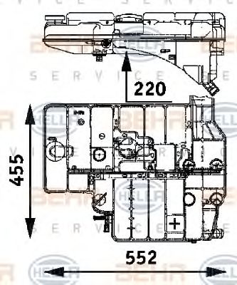 8MA 376 705-191 HELLA Expansion Tank, coolant