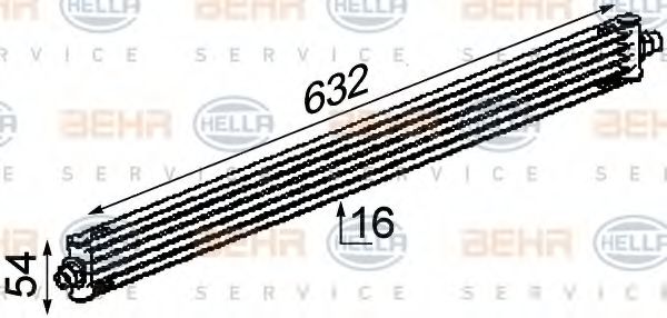 8MO 376 722-311 HELLA Oil Cooler, engine oil