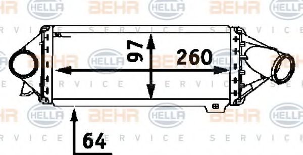 8ML 376 723-061 HELLA Intercooler, charger
