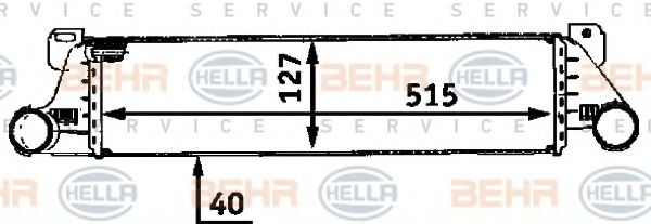 8ML 376 723-091 HELLA Intercooler, charger