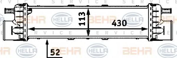 8ML 376 723-191 HELLA Intercooler, charger