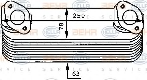 8MO 376 725-011 HELLA Lubrication Oil Cooler, engine oil