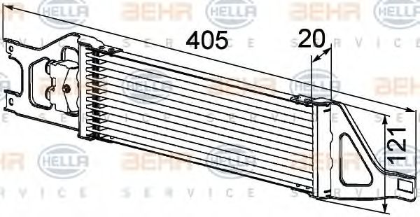 8MO 376 726-401 HELLA Oil Cooler, automatic transmission