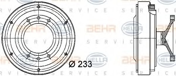 8MV 376 727-181 HELLA Clutch, radiator fan