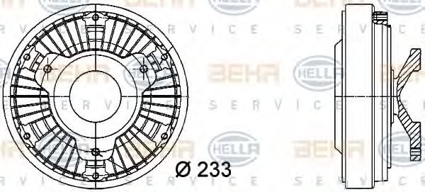 8MV 376 728-401 HELLA Clutch, radiator fan